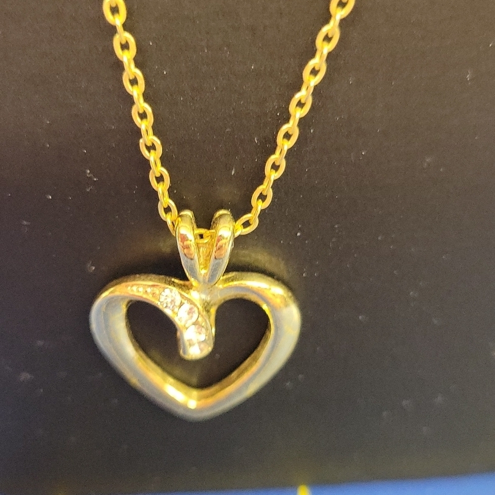 Gold Tone W Rhinestone 28" Chain